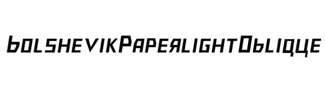 Bolshevik Paperlight Oblique  baixar fontes gratis