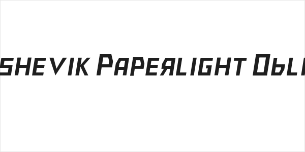 Bolshevik Paperlight Oblique Logo