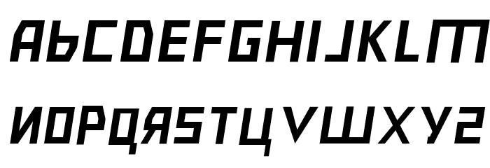 Bolshevik Paperlight Oblique Font LOWERCASE