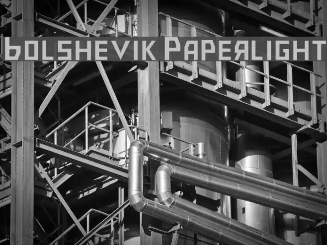 Bolshevik Paperlight Font examples