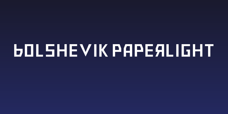 Bolshevik Paperlight Social Header