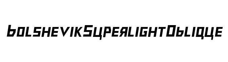 Bolshevik Superlight Oblique Font