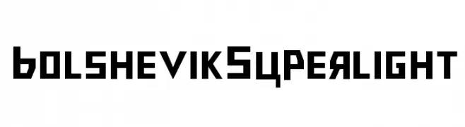 Bolshevik Superlight  Free Fonts Download