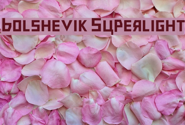 Bolshevik Superlight Font examples