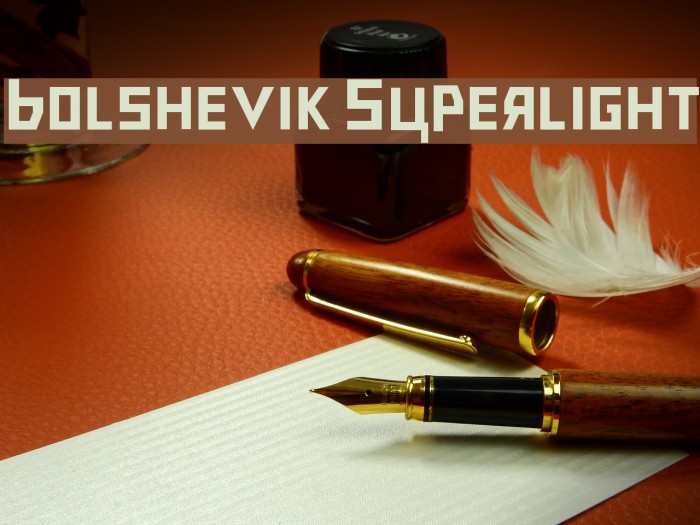 Bolshevik Superlight Font examples