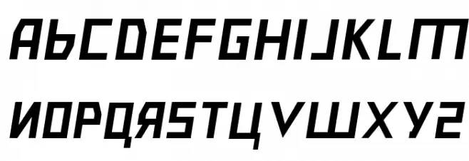 Bolshevik Ultralight Oblique フォント 大文字