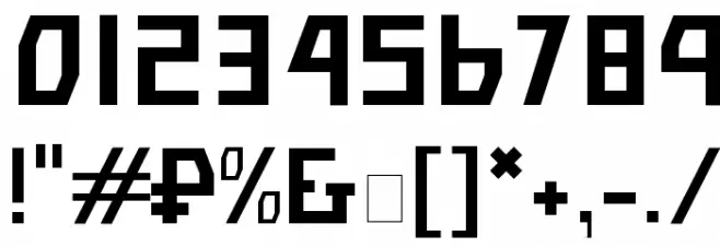 Bolshevik Ultralight Font OTHER CHARS