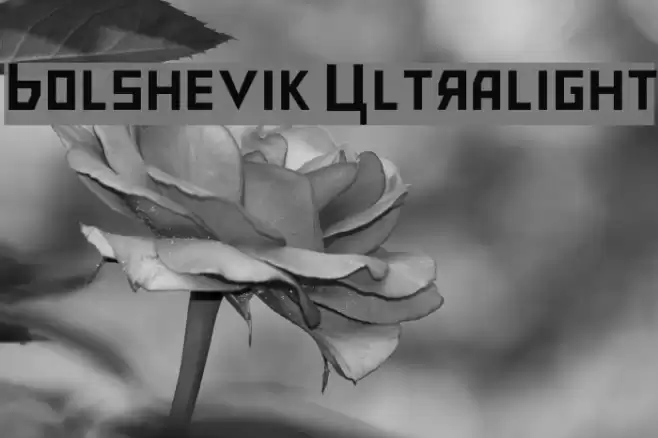 Bolshevik Ultralight Font examples