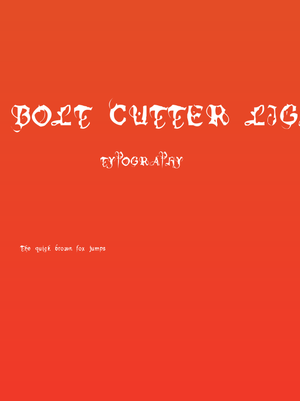 Bolt Cutter Light Poster