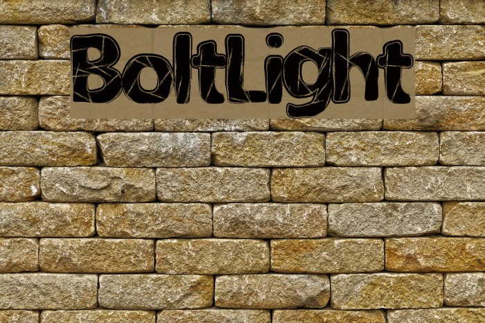 BoltLight Font examples