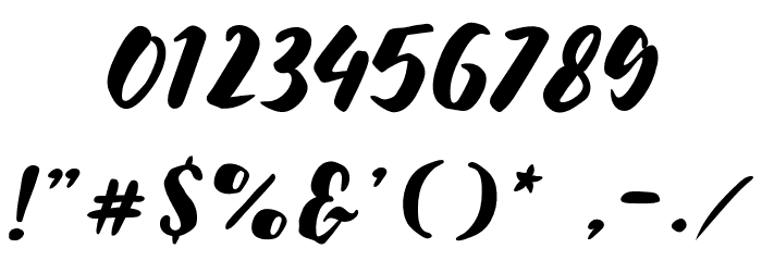BoltenRegular Font OTHER CHARS