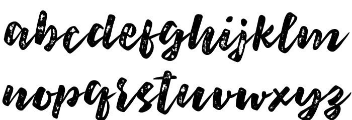 BoltenRough Schriftart Kleinbuchstaben