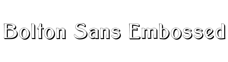 Bolton Sans Embossed Font