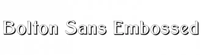 Bolton Sans Embossed  Fuentes Gratis Descargar