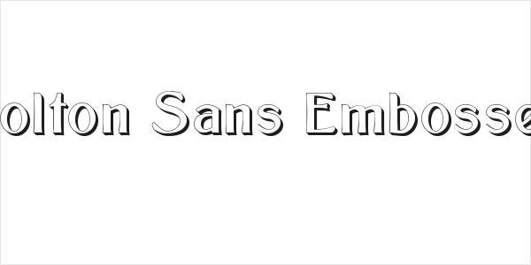 Bolton Sans Embossed Logo