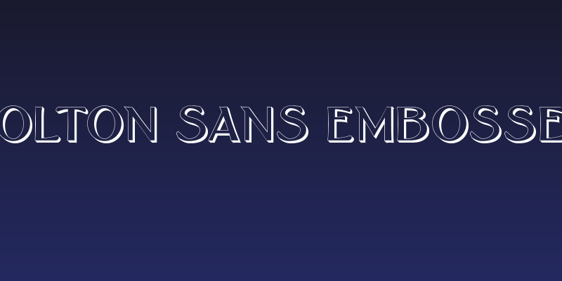 Bolton Sans Embossed Social Header