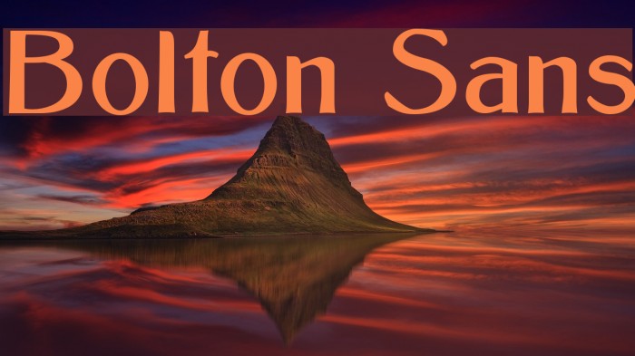 Bolton Sans Font examples