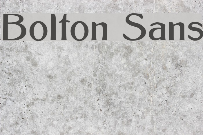 Bolton Sans Font examples