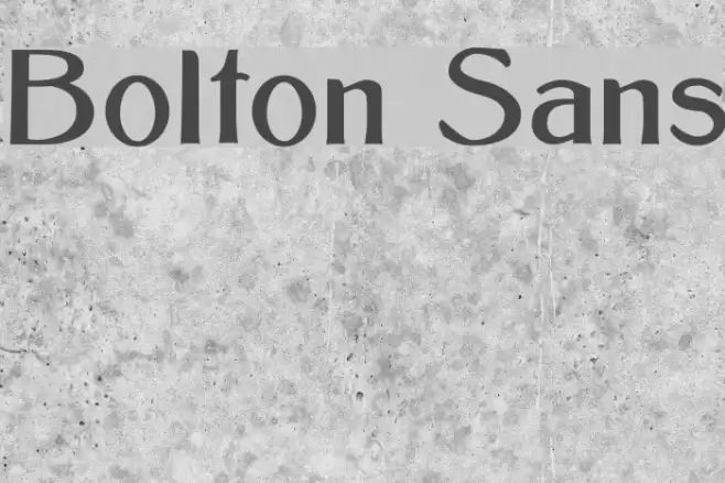 Bolton Sans Font examples