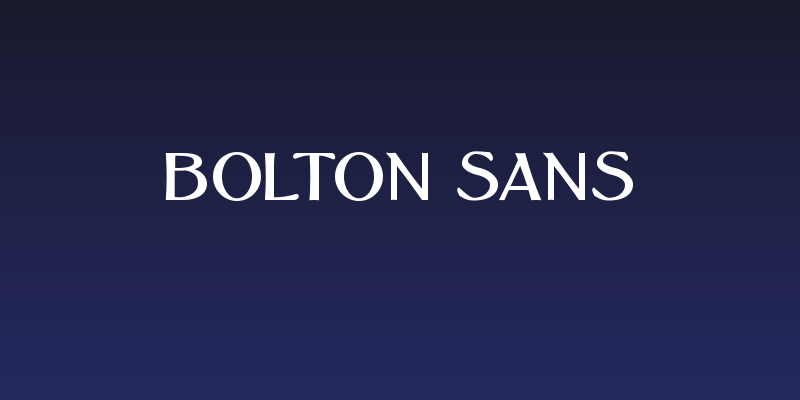 Bolton Sans Social Header