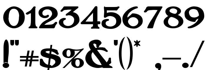 BoltonBold Font OTHER CHARS