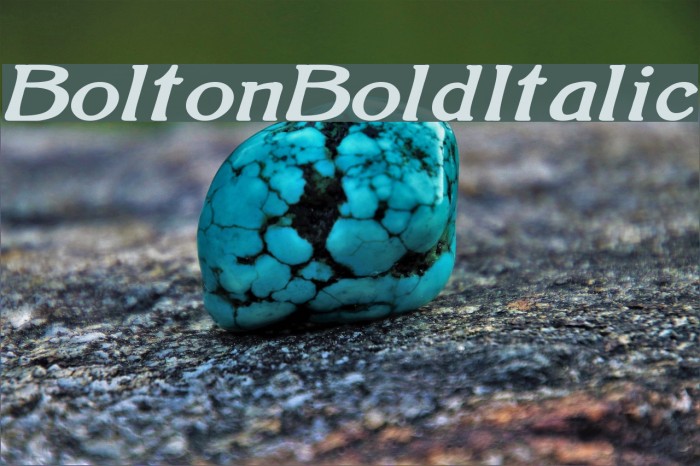 BoltonBoldItalic Font examples