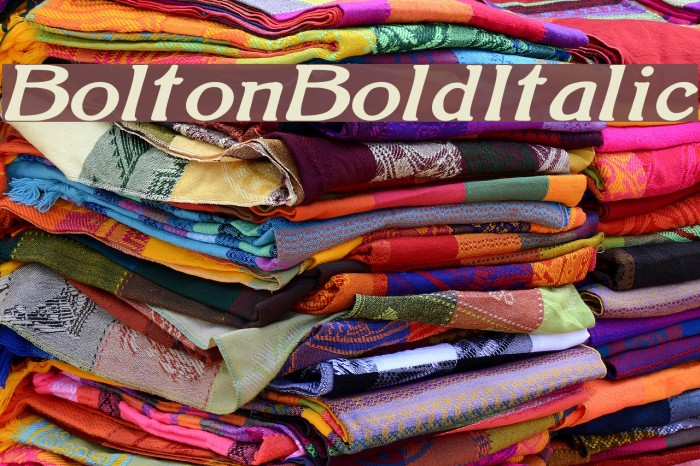 BoltonBoldItalic Font examples