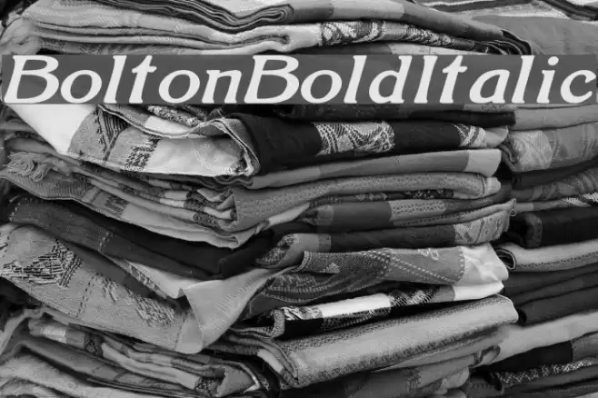 BoltonBoldItalic Font examples