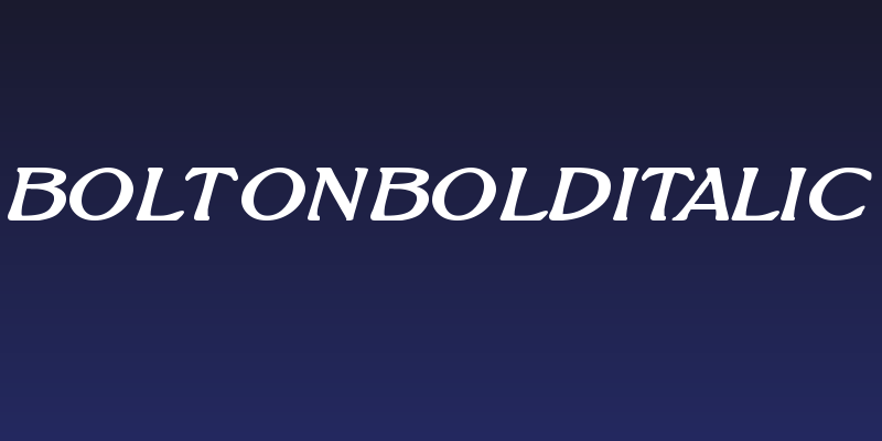 BoltonBoldItalic Social Header