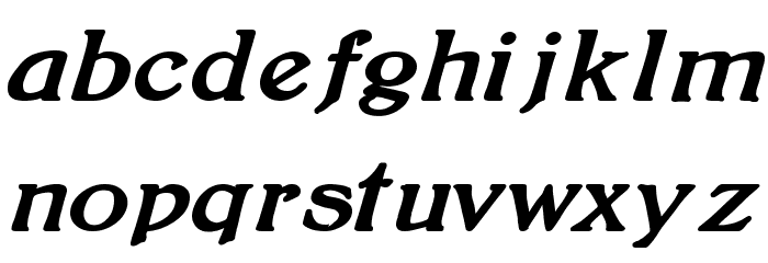 BoltonBoldItalic Font Litere mici
