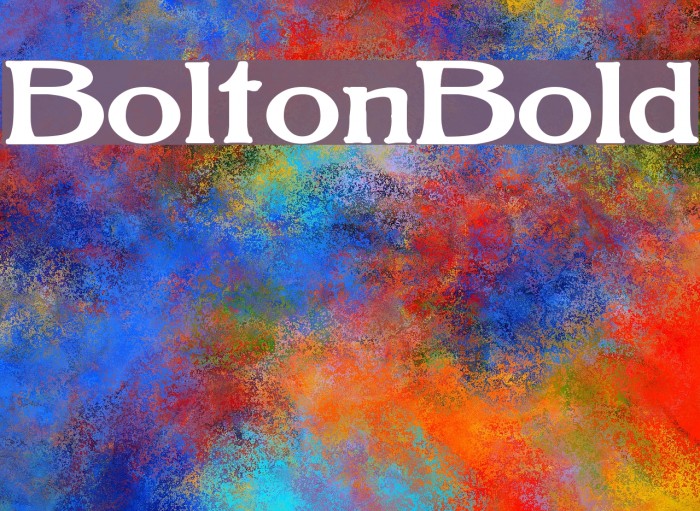 BoltonBold Font examples