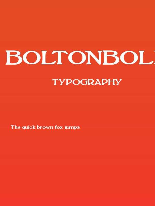 BoltonBold Poster
