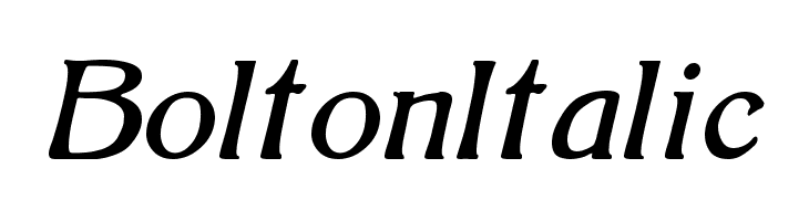 BoltonItalic Font