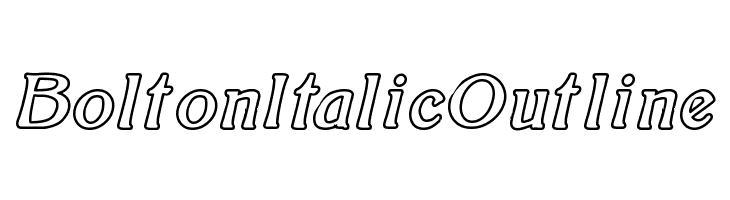 BoltonItalicOutline Font