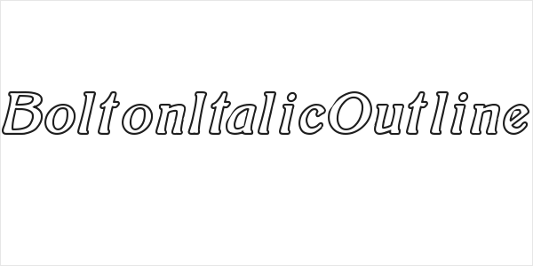 BoltonItalicOutline Logo