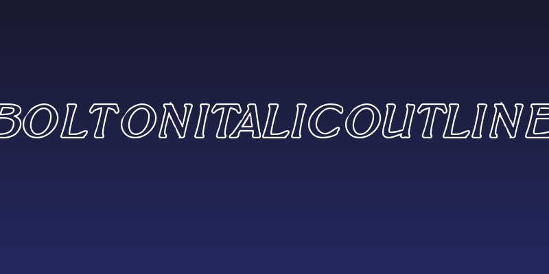BoltonItalicOutline Social Header