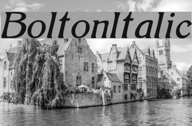 BoltonItalic Font examples