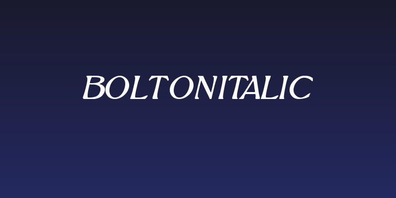 BoltonItalic Social Header