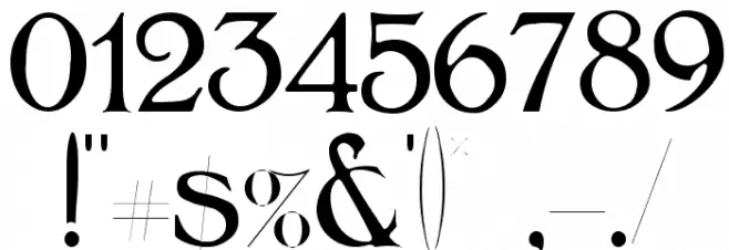 BoltonLight Font OTHER CHARS