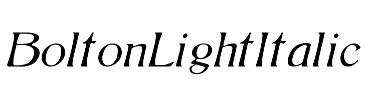 BoltonLightItalic 