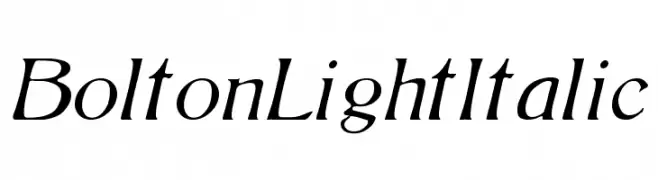 BoltonLightItalic  नि: शुल्क फ़ॉन्ट्स डाउनलोड