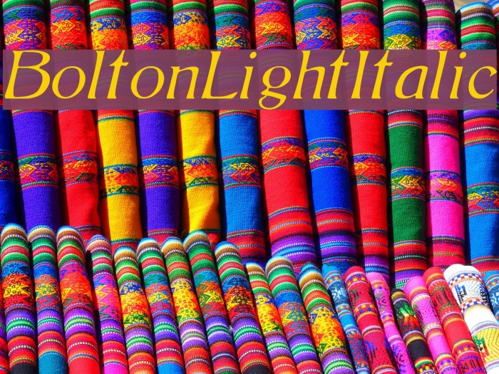 BoltonLightItalic Fuentes examples