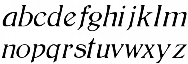 BoltonLightItalic Caratteri MINUSCOLO