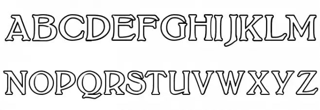 BoltonOutline 字体 大写