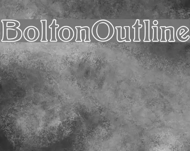 BoltonOutline Font examples