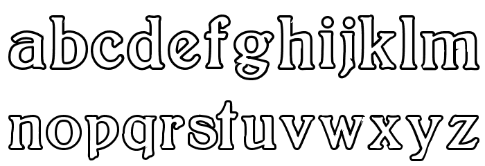BoltonOutline Font LOWERCASE