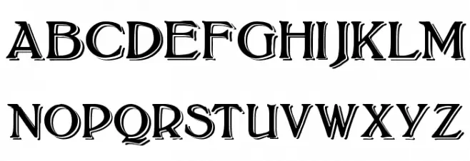 BoltonShadowed Шрифта ВЕРХНИЙ