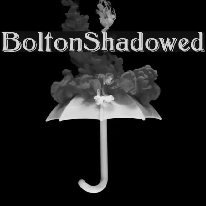 BoltonShadowed Font examples
