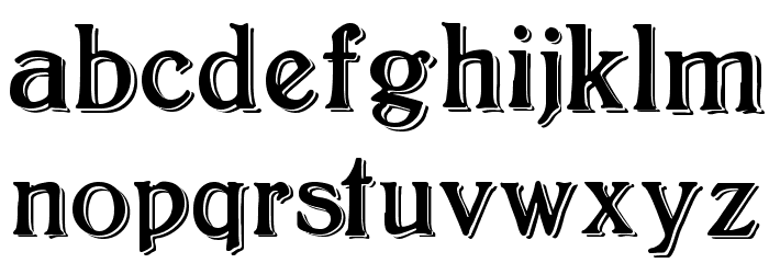 BoltonShadowed Font Litere mici