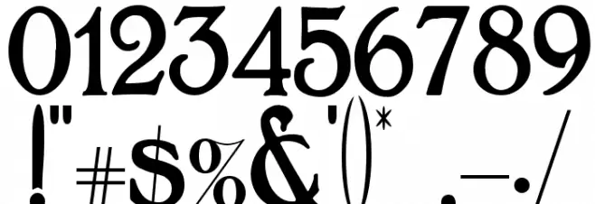 BoltonTitling フォント その他の文字